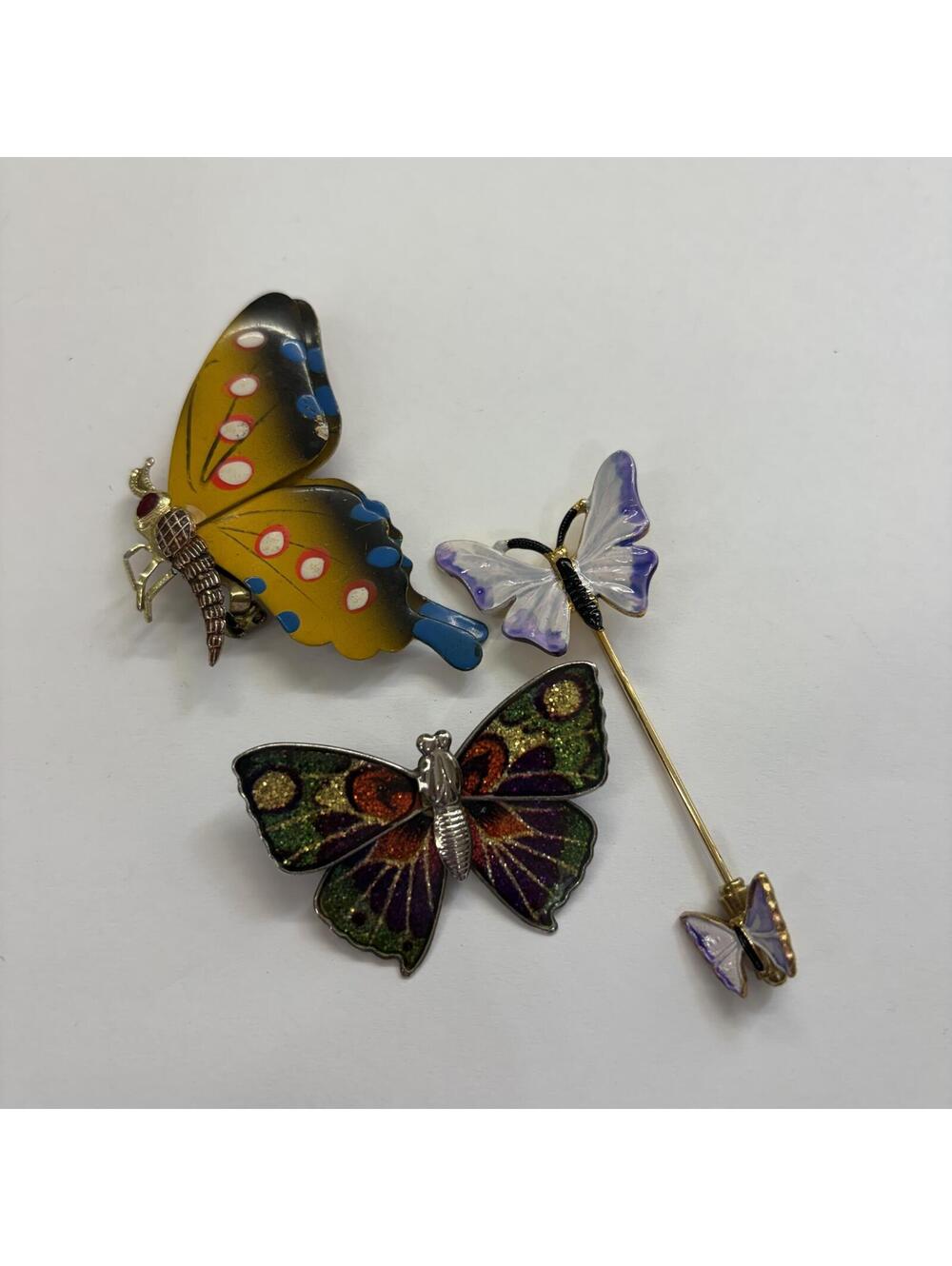 Butterfly brooch/pin lot vintage